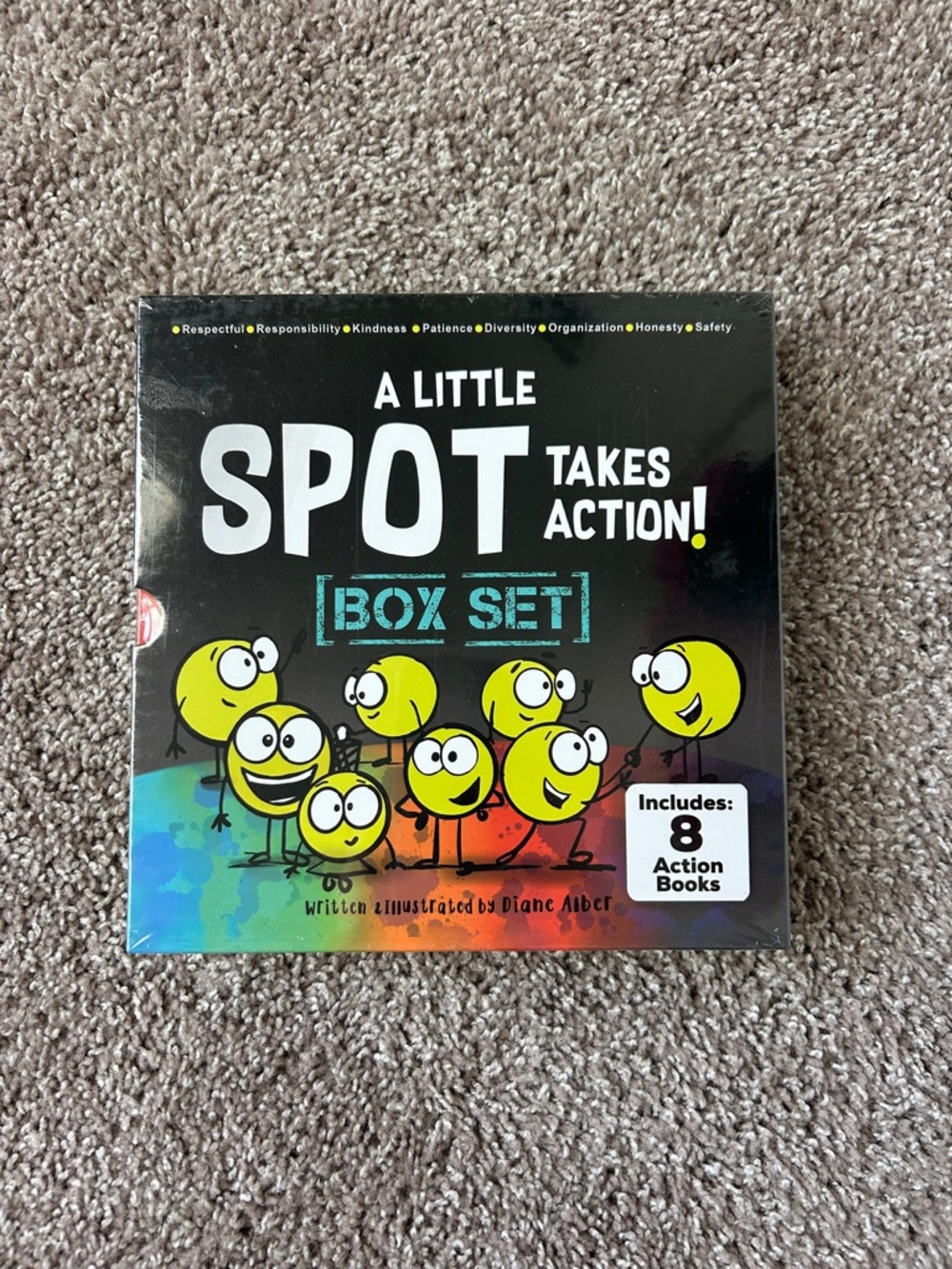 Box Set of 8 learning books - little Spot take action